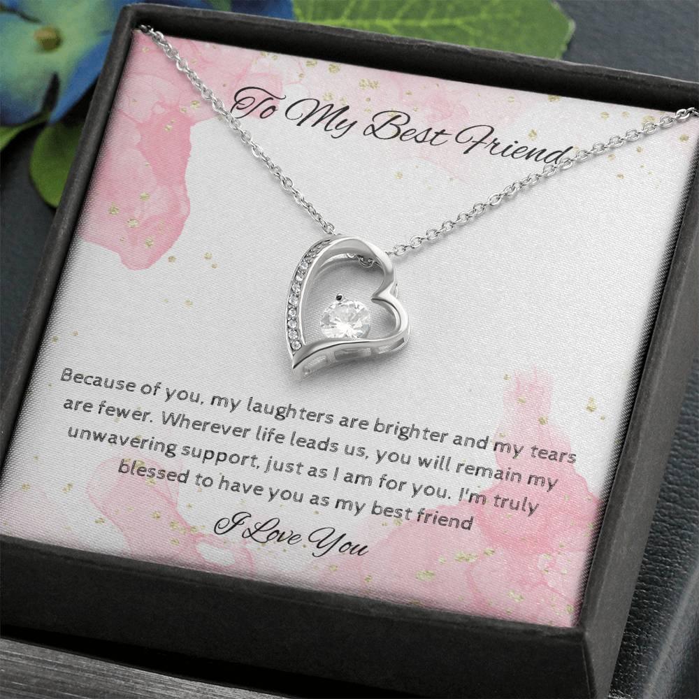 To My Best Friend - Dazzling Forever Love Necklace - Camili Bel Creations Gift Shop