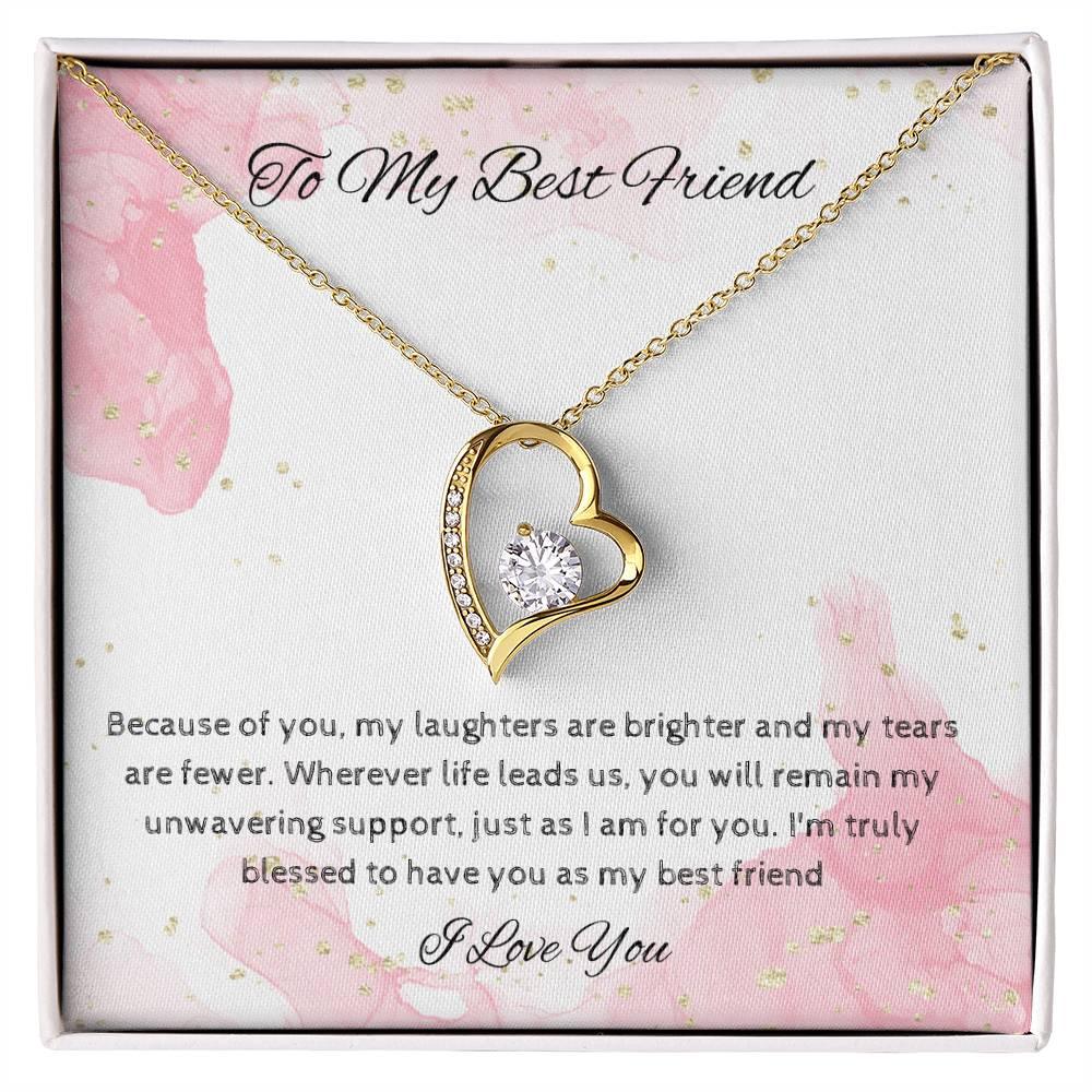 To My Best Friend - Dazzling Forever Love Necklace - Camili Bel Creations Gift Shop