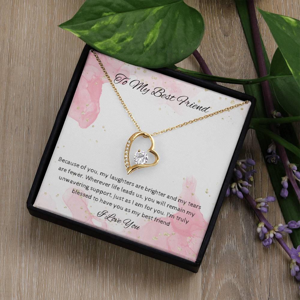 To My Best Friend - Dazzling Forever Love Necklace - Camili Bel Creations Gift Shop