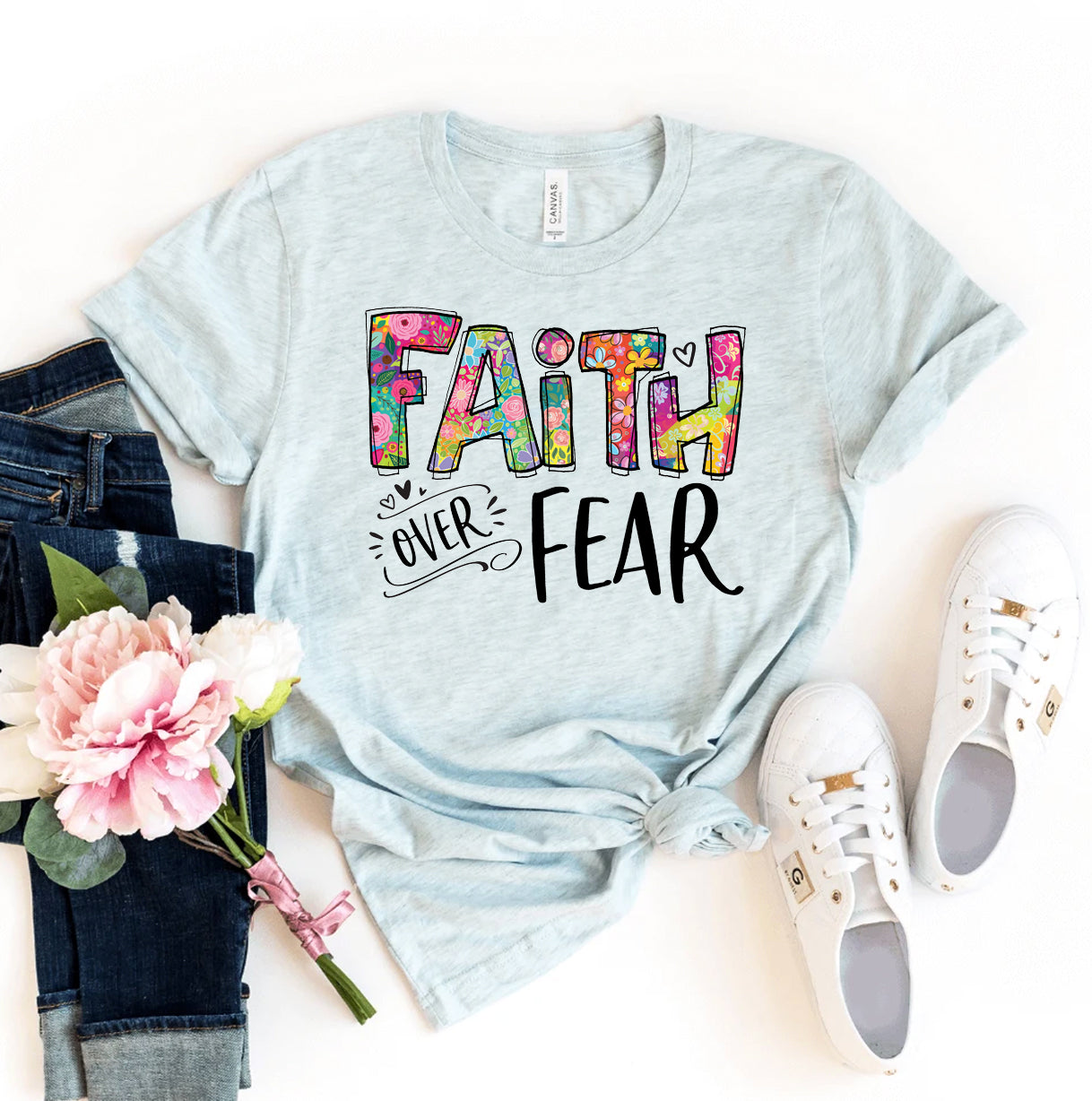 Faith Over Fear T-Shirt | Women's Christian Apparl