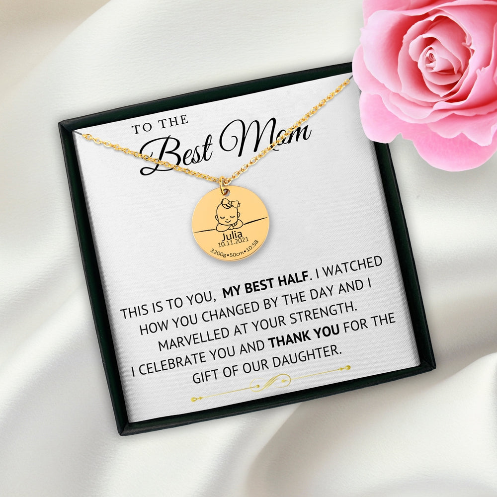 Baby Birth Details - Customizable Jewelry For New Mom - Camili Bel Creations Gift Shop