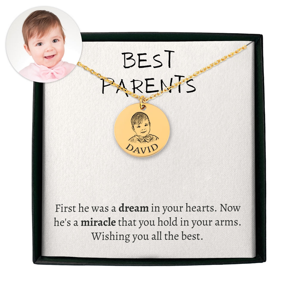 Baby Portrait Necklace - Best Parents Gift - Camili Bel Creations Gift Shop
