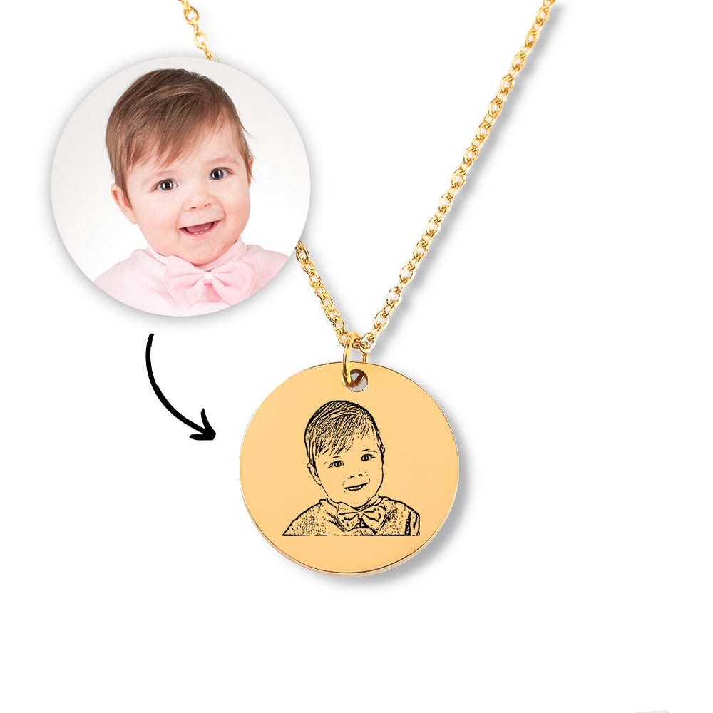 Baby Portrait Necklace - Best Parents Gift - Camili Bel Creations Gift Shop